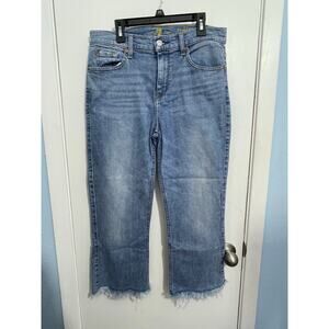 7 For All Mankind Jeans Size 30 High Rise Cropped Ali Raw Hem Capri Festival